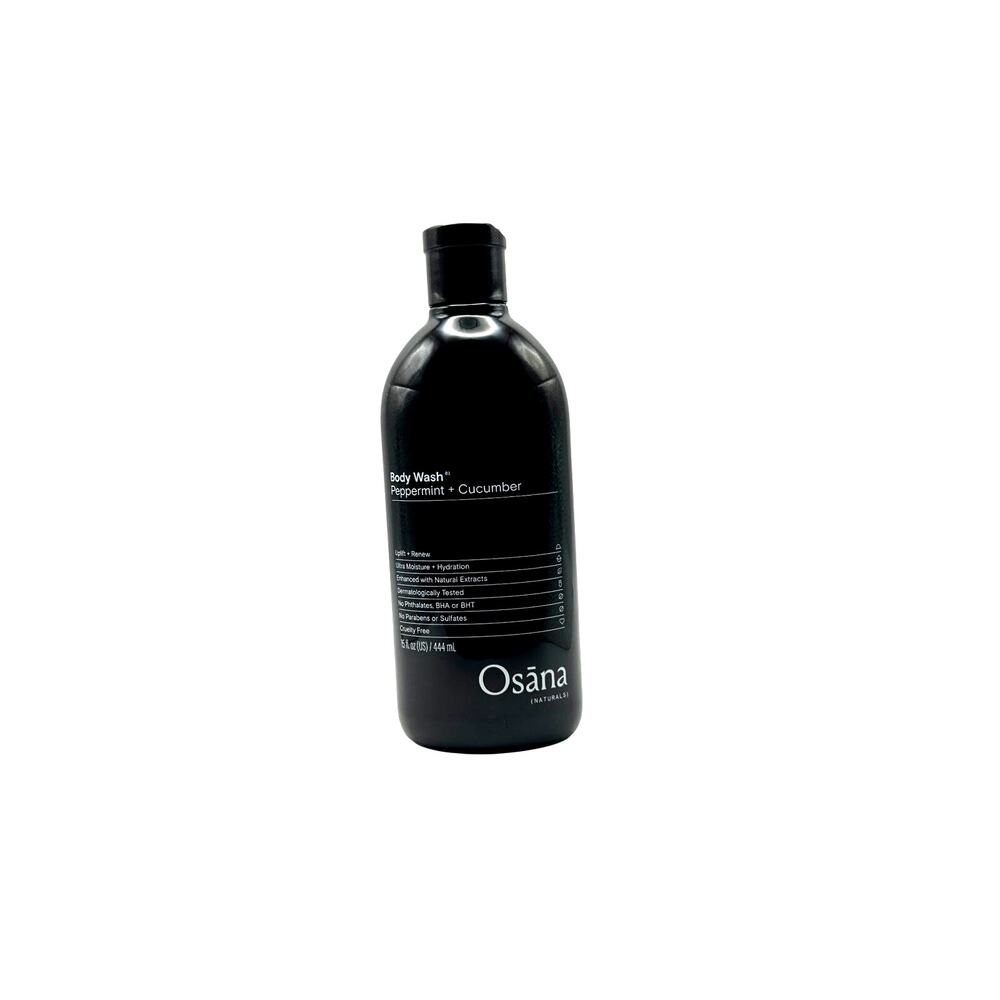 Osana Naturals Body Wash 01 Peppermint + Cucumber Ultra Moisture 15oz 444mL NEW